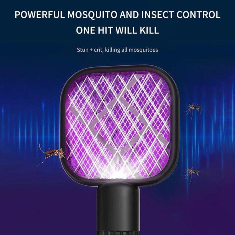 USB Rechargeable Mosquito Racket with LED Light β Electric Bug Zapper Safe Home Use Pakistan - My Store