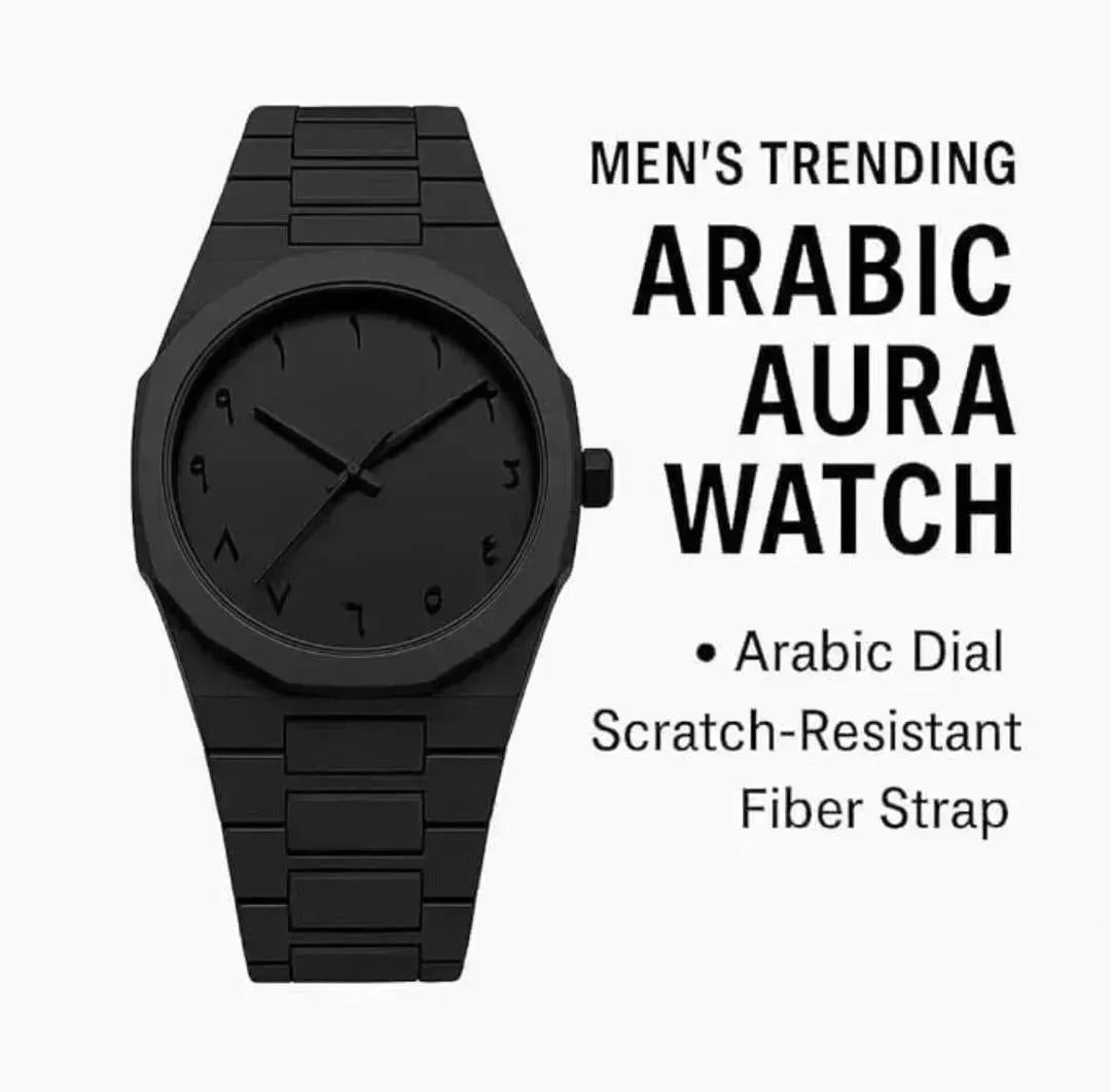 Men’s Black Carbon Fiber Analogue Watch | Stylish 12-Hour Display Luxury Wrist Watch