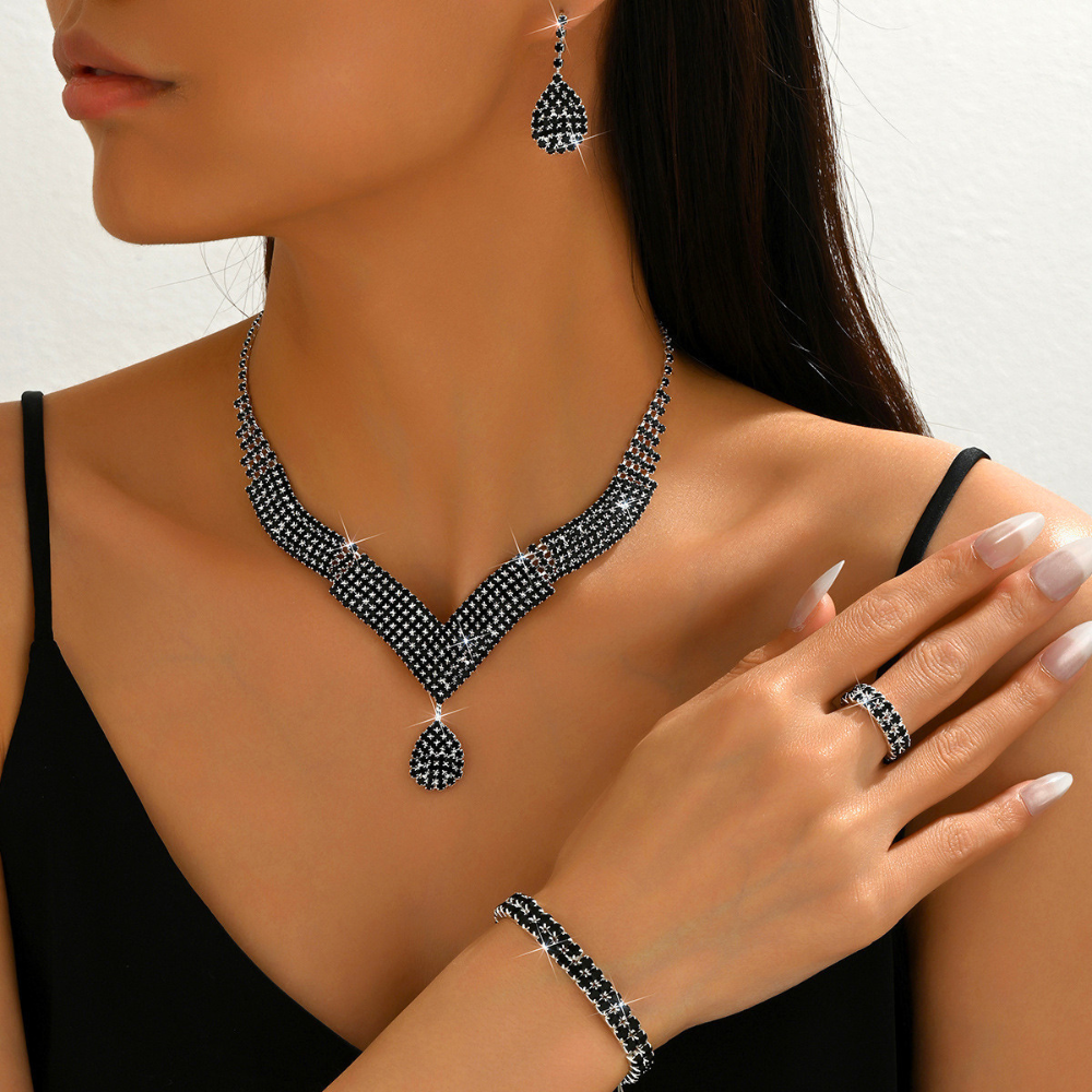 Teardrop Jewelry Set for Women | Necklace, Earrings, Bracelet & Ring Set