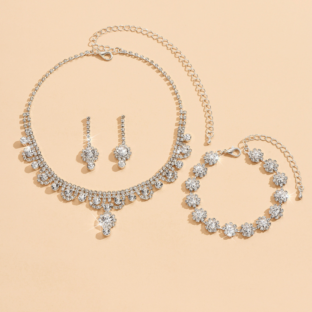 Premium Water Diamond Jewelry Set for Women | Elegant Necklace & Earrings Set