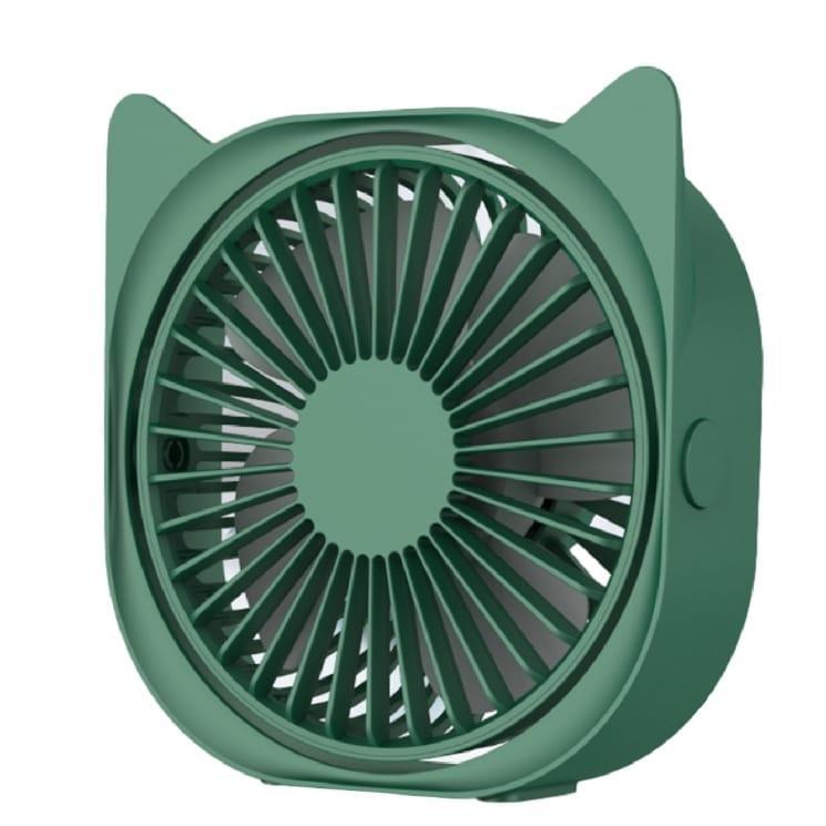 Mini Cat Ear USB Rechargeable Desk Fan – 360° Portable Cooling Fan Blue Pakistan - My Store