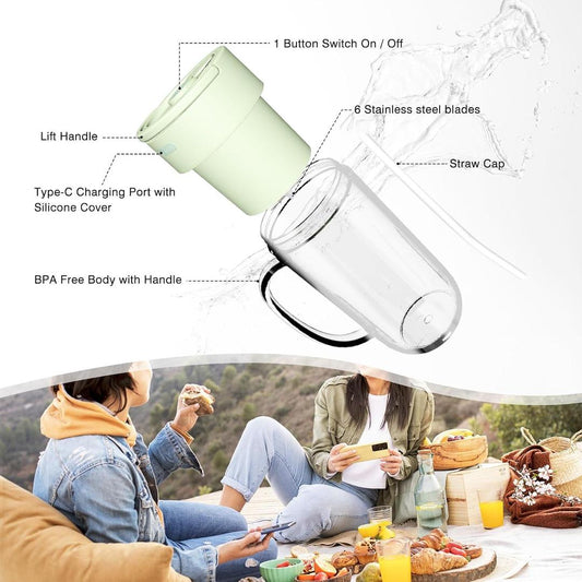 Portable Electric Juice Cup Blender – Rechargeable Travel Juicer Bottle for Office & Home - My Store