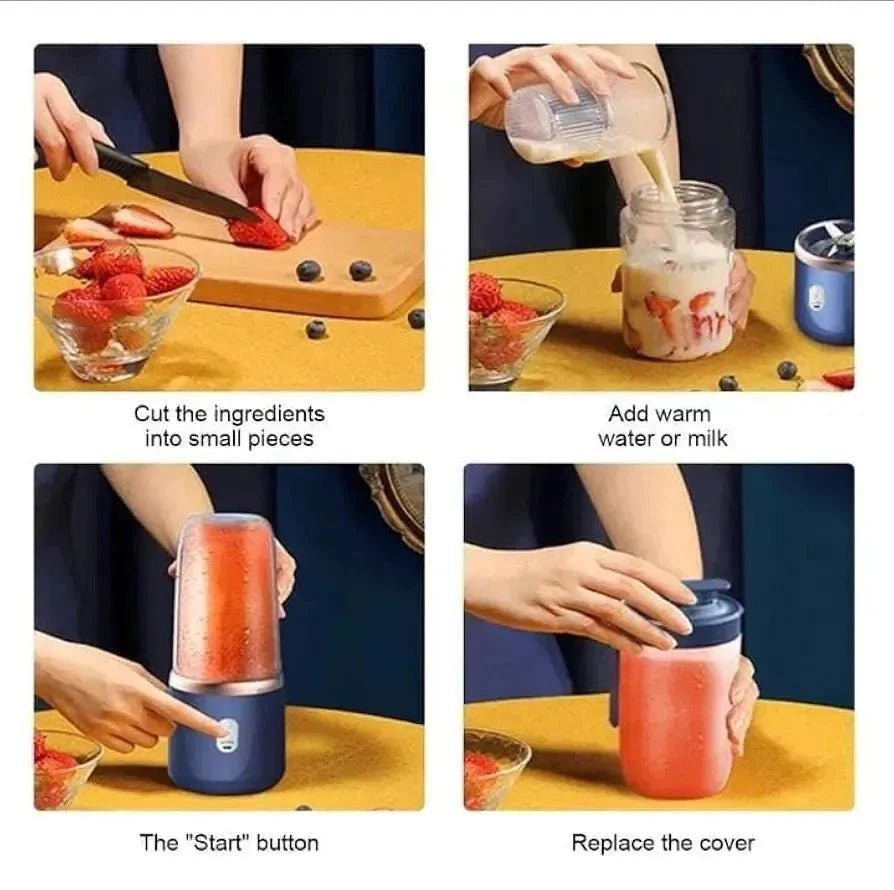 Portable Rechargeable Juicer Blender – Mini Electric Juicer for Home & Office Pakistan - My Store