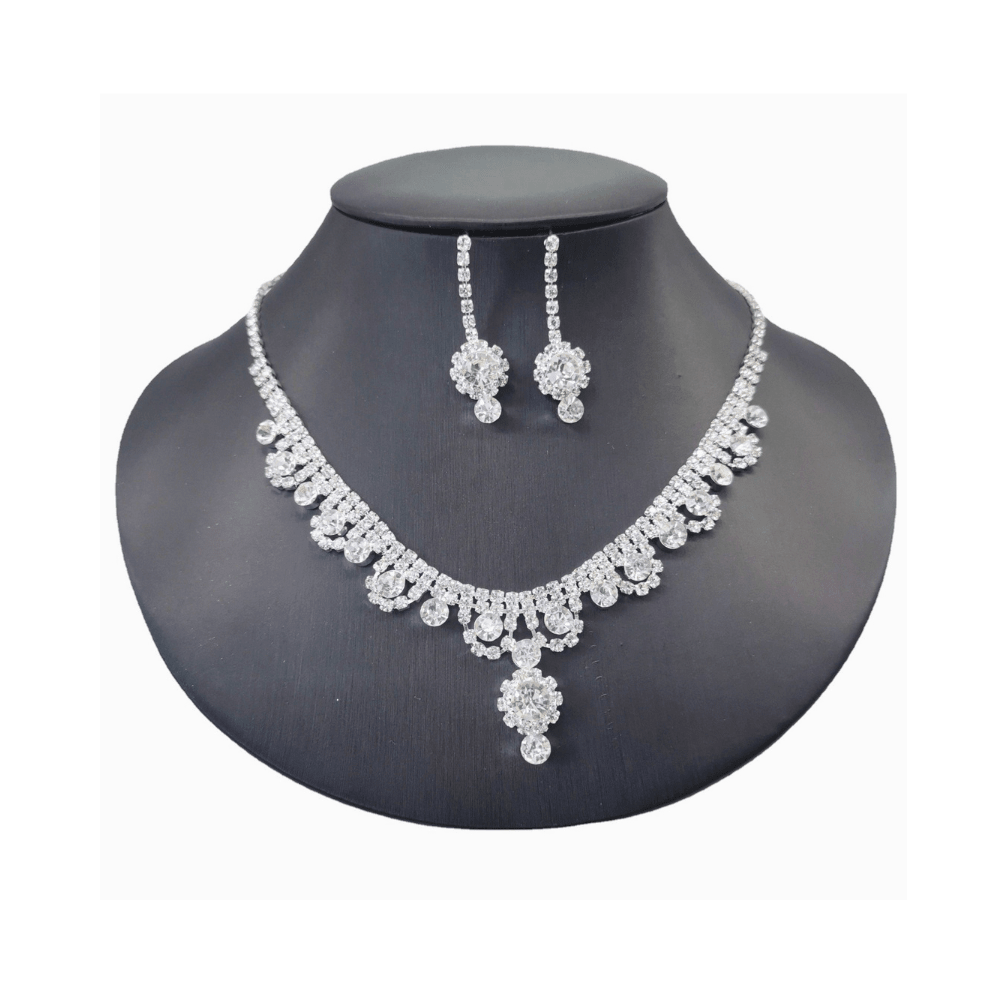 Premium Water Diamond Jewelry Set for Women | Elegant Necklace & Earrings Set - Deal Gloss