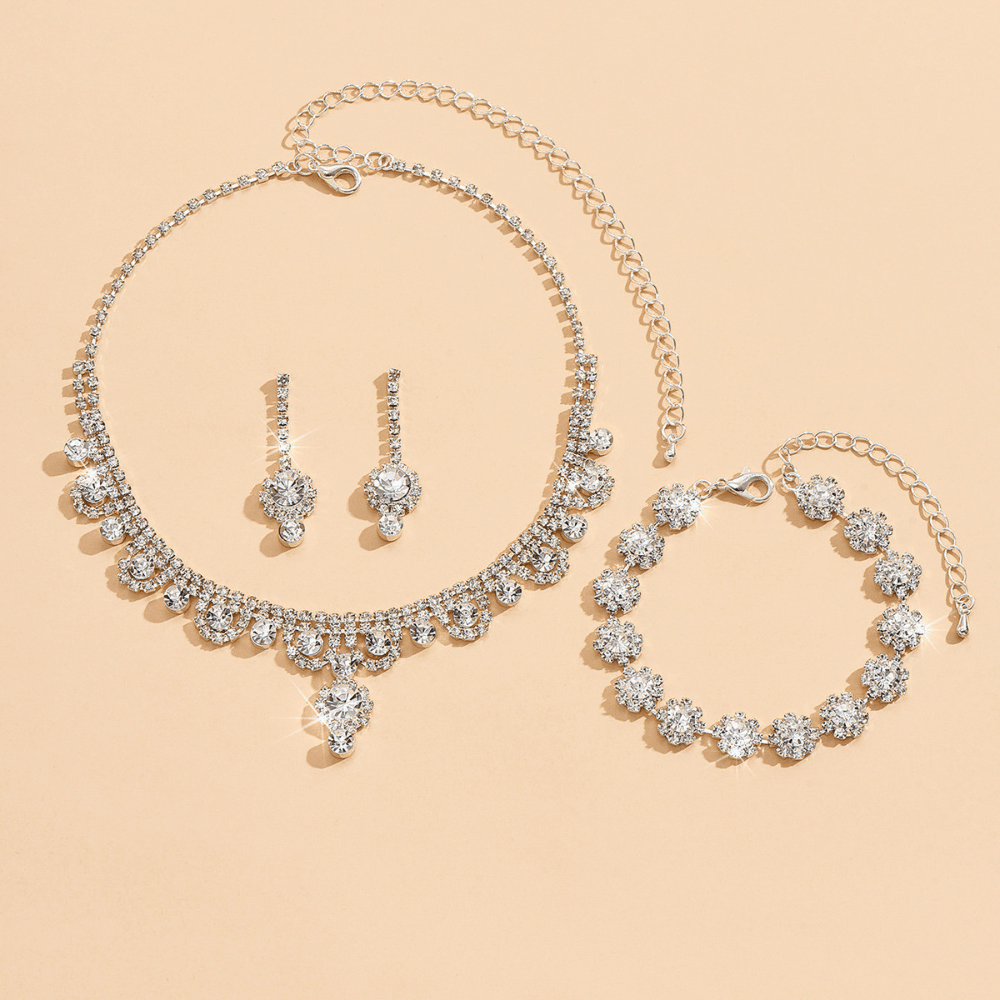 Premium Water Diamond Jewelry Set for Women | Elegant Necklace & Earrings Set - Deal Gloss