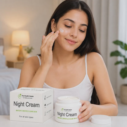 Bright White Night Cream for Glowing Skin – Whitening & Repair Cream for Dark Spots
