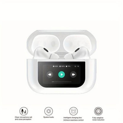 White Bluetooth Earbuds with Charging Case – Wireless AirPods Style Earphones Pakistan - My Store
